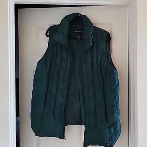 Forest Green, Lane Bryant puffy zip up Vest size 18-20